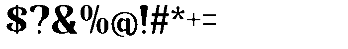 Senviro Smooth Black Font OTHER CHARS