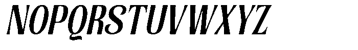 Senviro Smooth Bold Slant Condensed Font UPPERCASE