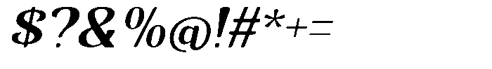 Senviro Smooth Bold Slant Expanded Font OTHER CHARS