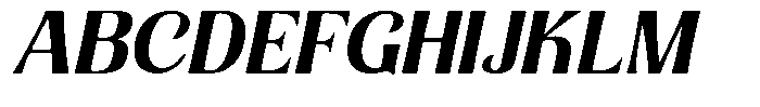Senviro Smooth Bold Slant Expanded Font UPPERCASE