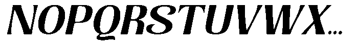 Senviro Smooth Bold Slant Expanded Font UPPERCASE