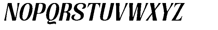 Senviro Smooth Bold Slant Semi Conden Font UPPERCASE