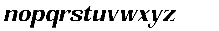 Senviro Smooth Bold Slant Font LOWERCASE