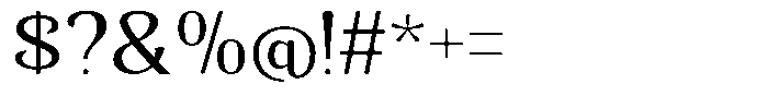 Senviro Smooth Expanded Font OTHER CHARS