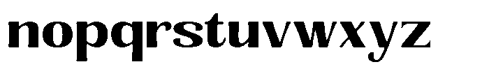 Senviro Smooth Extra Bold Expanded Font LOWERCASE