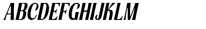 Senviro Smooth Extra Bold Slant Conde Font UPPERCASE