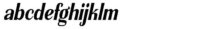 Senviro Smooth Extra Bold Slant Conde FONT