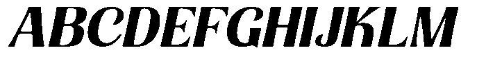 Senviro Smooth Extra Bold Slant Expan Font UPPERCASE