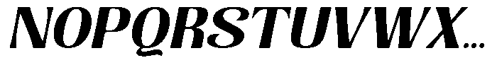 Senviro Smooth Extra Bold Slant Expan Font UPPERCASE