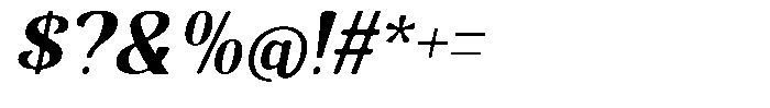Senviro Smooth Extra Bold Slant Font OTHER CHARS