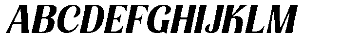 Senviro Smooth Extra Bold Slant Font UPPERCASE