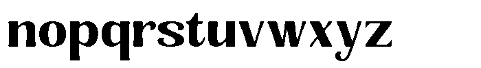 Senviro Smooth Extra Bold Font LOWERCASE