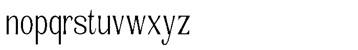 Senviro Smooth Extra Light Condensed Font LOWERCASE