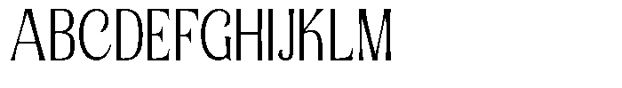 Senviro Smooth Extra Light Semi Conde Font UPPERCASE
