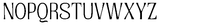 Senviro Smooth Extra Light Semi Conde Font UPPERCASE