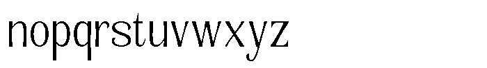 Senviro Smooth Extra Light Semi Conde Font LOWERCASE