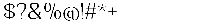 Senviro Smooth Extra Light Semi Expa Font OTHER CHARS