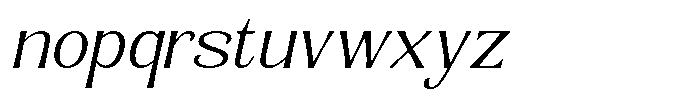 Senviro Smooth Extra Light Slan Sem Exp Font LOWERCASE