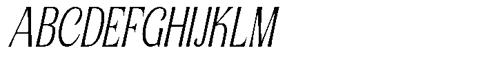 Senviro Smooth Extra Light Slant Cond Font UPPERCASE