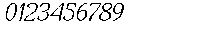Senviro Smooth Extra Light Slant Font OTHER CHARS