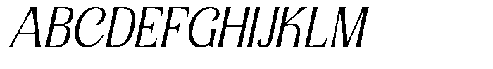 Senviro Smooth Extra Light Slant Font UPPERCASE