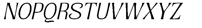 Senviro Smooth Extra Light Slant Font UPPERCASE