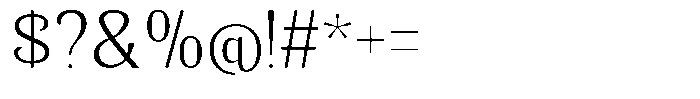 Senviro Smooth Extra Light Font OTHER CHARS