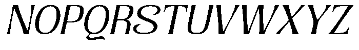 Senviro Smooth Light Slant Expanded Font UPPERCASE