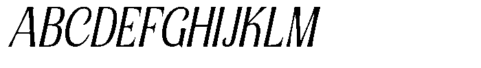 Senviro Smooth Light Slant Semi Conde Font UPPERCASE