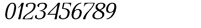 Senviro Smooth Light Slant Font OTHER CHARS