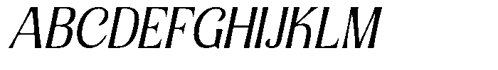 Senviro Smooth Light Slant Font UPPERCASE