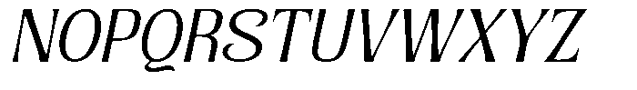 Senviro Smooth Light Slant Font UPPERCASE