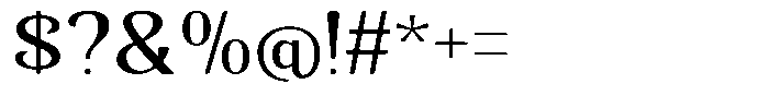 Senviro Smooth Medium Expanded Font OTHER CHARS