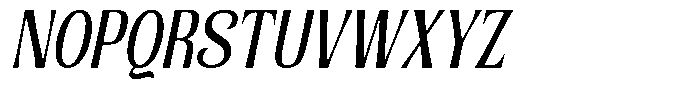 Senviro Smooth Medium Slant Conden Font UPPERCASE