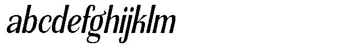 Senviro Smooth Medium Slant Conden FONT
