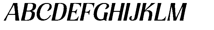 Senviro Smooth Medium Slant Expan Font UPPERCASE