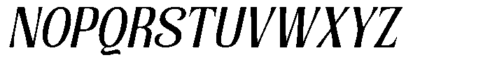 Senviro Smooth Medium Slant Semi Con Font UPPERCASE