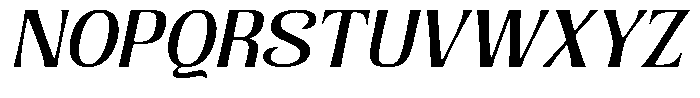 Senviro Smooth Medium Slant Semi Exp Font UPPERCASE