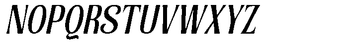 Senviro Smooth Semi Bold Slant Conde Font UPPERCASE