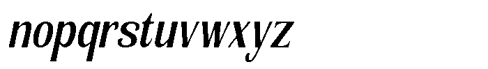 Senviro Smooth Semi Bold Slant Conde Font LOWERCASE