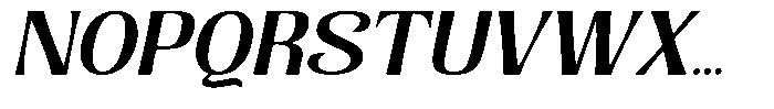 Senviro Smooth Semi Bold Slant Expan Font UPPERCASE