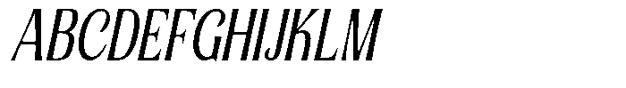 Senviro Smooth Slant Condensed Font UPPERCASE
