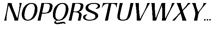 Senviro Smooth Slant Expanded Font UPPERCASE