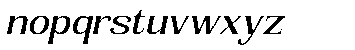 Senviro Smooth Slant Expanded Font LOWERCASE