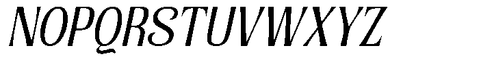 Senviro Smooth Slant Semi Condensed Font UPPERCASE