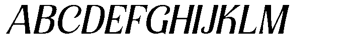 Senviro Smooth Slant Semi Expanded Font UPPERCASE