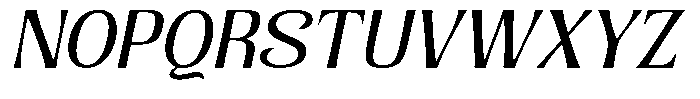 Senviro Smooth Slant Semi Expanded Font UPPERCASE