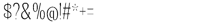 Senviro Smooth Thin Condensed Font OTHER CHARS
