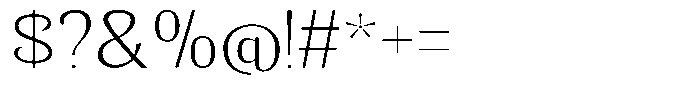 Senviro Smooth Thin Expanded Font OTHER CHARS