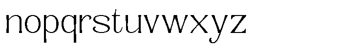 Senviro Smooth Thin Expanded Font LOWERCASE